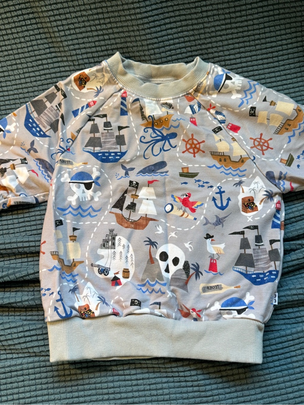 Little Sleepies Pirates Map Crew Neck